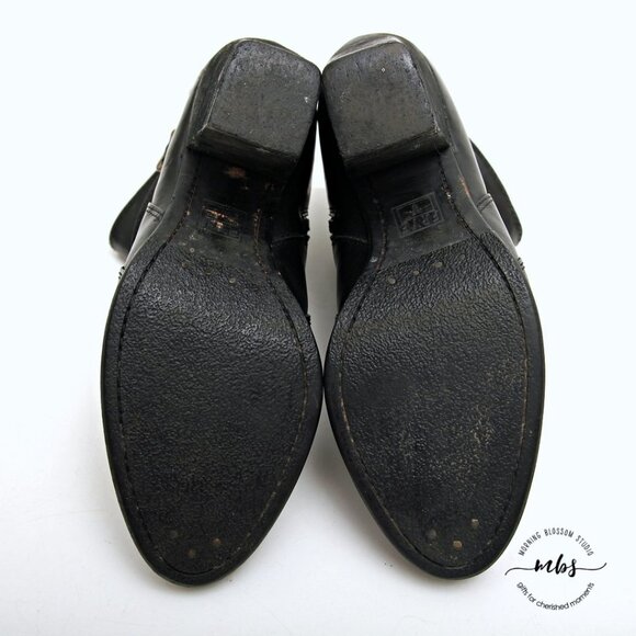 Frye Patty Buckle Side Zip Riding Heeled Booties - Picture 12 of 15